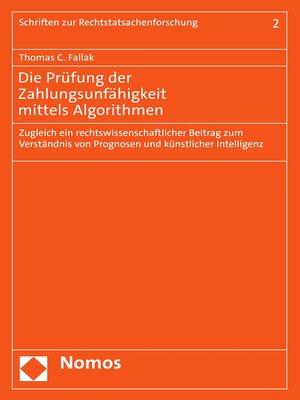cover image of Die Prüfung der Zahlungsunfähigkeit mittels Algorithmen